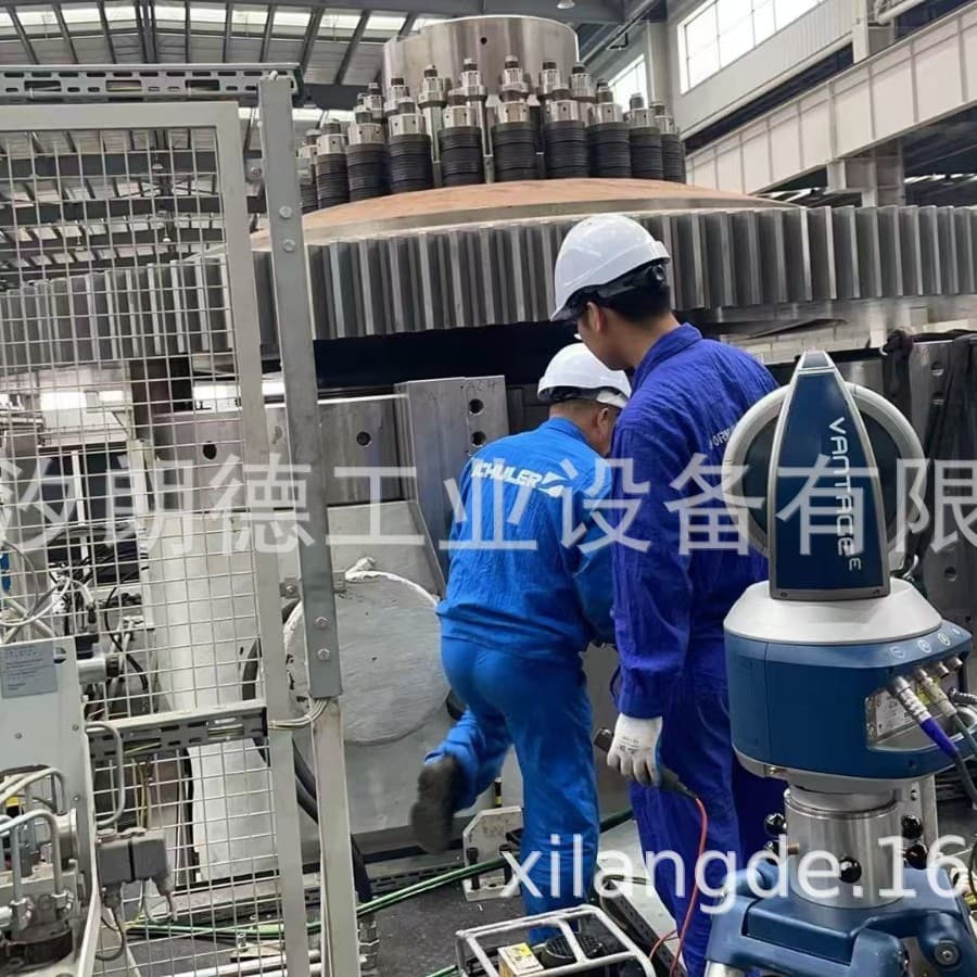 Liuzhou Iron and Steel Plant rolling mill archway laser repair, laser tracker on-site inspection service