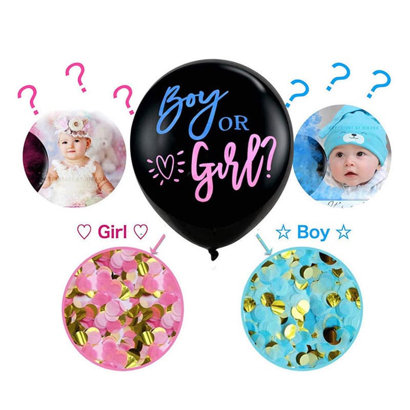 Cross-border 36-inch Gender Reveal Balloon Boy or Girl Baby Reveal Party Decoration Balloon