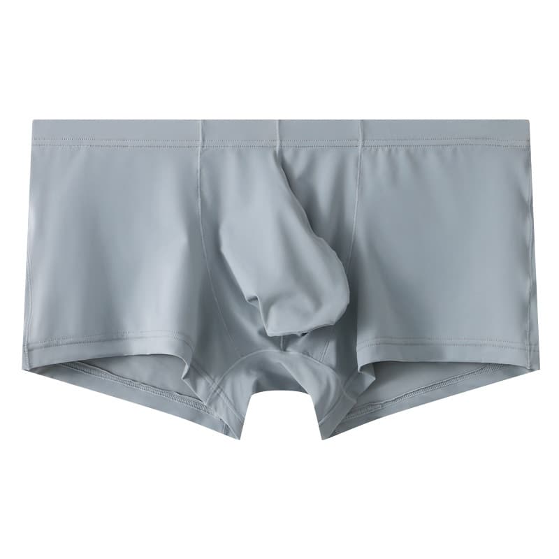 Liebalong U-Shaped Pouch Boxer Briefs Men Ice Silk Quick-Dry Low-Rise Sexy Four-Corner Pants U-Bulge Flat Angle Underwear Factory Wholesale