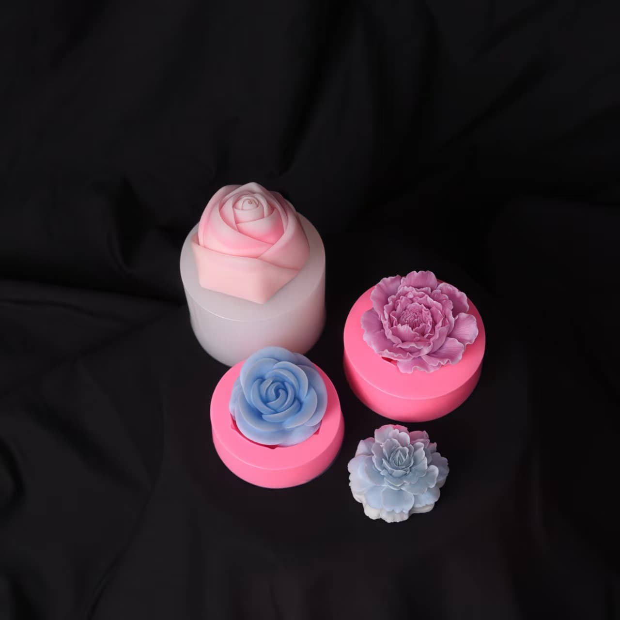 Peony Rose Handmade Soap Candle Silicone Mold DIY Chocolate Fondant Cake Decoration Mold
