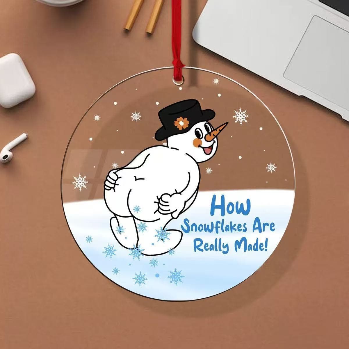 Cross-border New Hot-selling Christmas Ornament, Anniversary Acrylic Round Tree Decoration