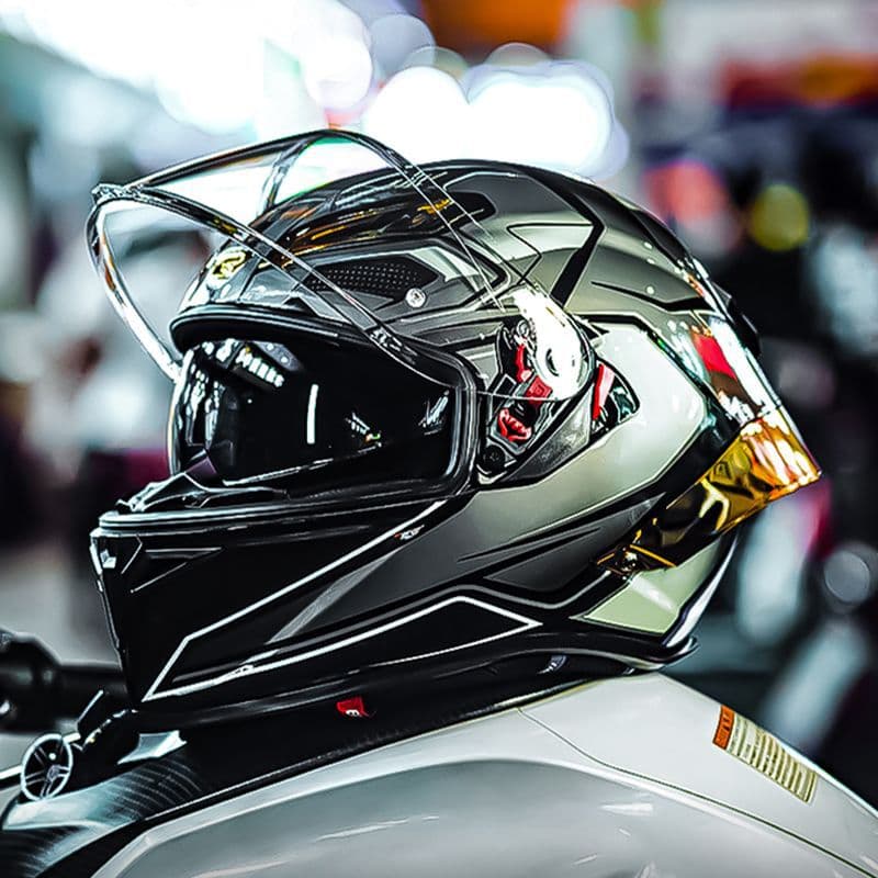 Motorcycle Full-Face Helmet 3C Certified Motorcycle Helmet Men's All-Season Carbon Fiber Cap Three-C Cycling Helmet Women's