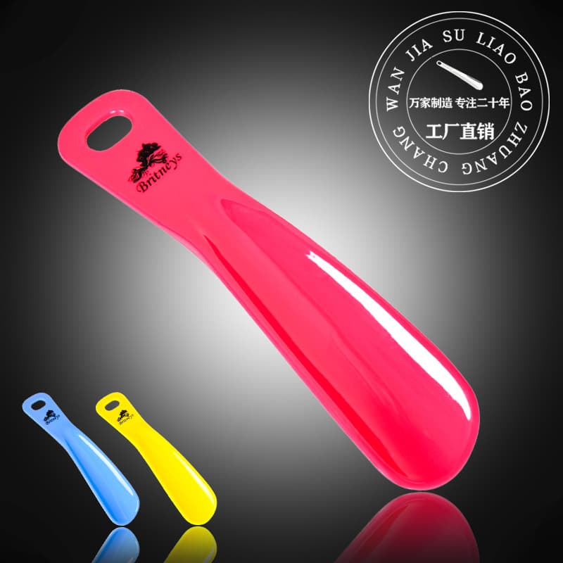 Plastic shoehorn, hanging shoe lift, shoehorn drawer, hotel shoehorn manufacturer, custom shoe gift.
