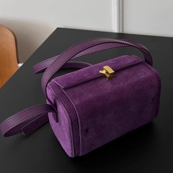 Handheld Box Bag for Women, 2025 New Trendy High-end Texture French Niche Retro Matte Crossbody Pillow Bag
