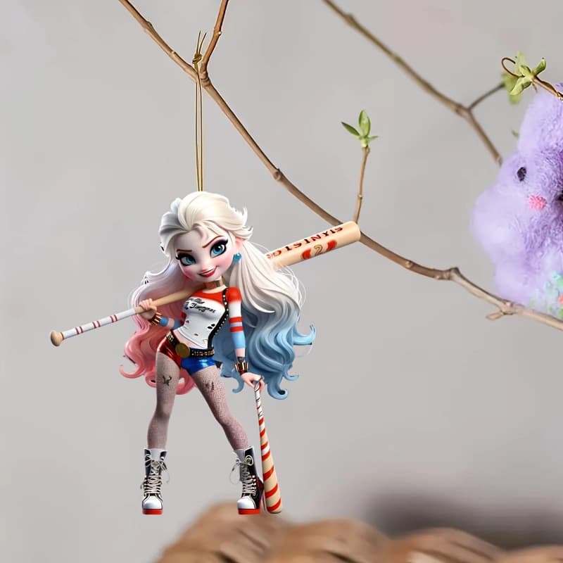 Cross-border new style acrylic flat 2D acrylic cartoon pendant decoration details see picture car hanging decoration simple