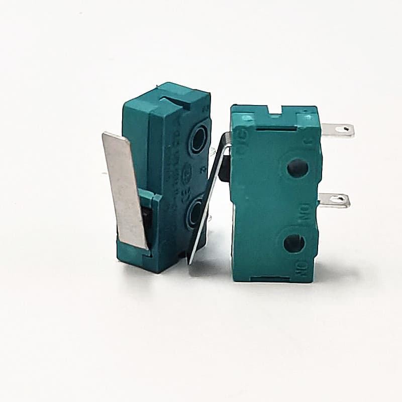 Supply green KW-12 medium micro switch medium 2-pin limit switch 2-pin short pin with handle travel switch