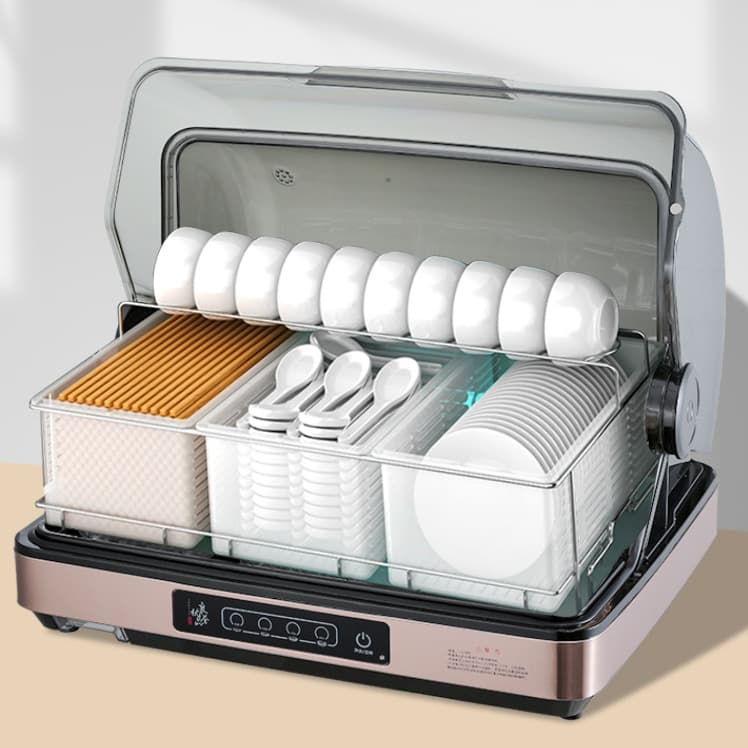 40L Disinfection Cabinet, Household Small Desktop, Restaurant Commercial Kitchen Chopsticks, Spoons, and Dish Ultraviolet Sterilizer