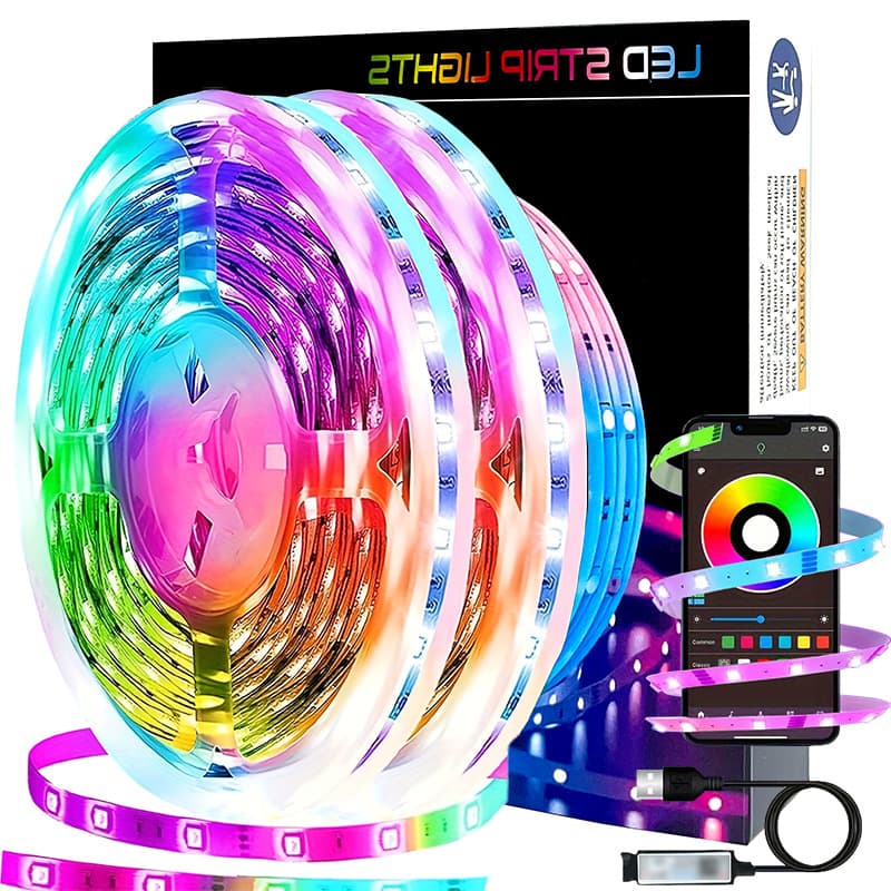 LED Strip 5050 RGB 15-Light APP Smart Remote Lighting Atmosphere Cabinet Light