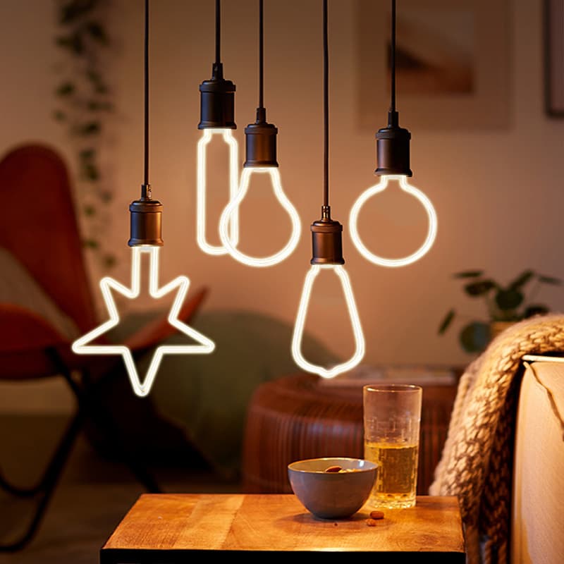 New LED Line Bulb E27 Screw, Soft Filament, PC Plastic Creative Art Bulb, Cross-border Direct Supply