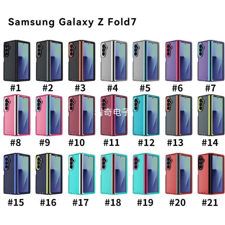 Compatible with Samsung Galaxy Z Fold7 Solid Color Flip7 Flip8 Rugged Phone Case Fold8 Robot Protective Cover