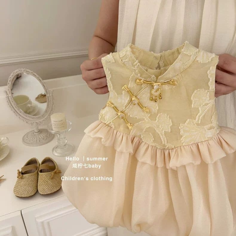 Changle Weiyang Original Girls Summer Dress New Chinese Style Baby Hanfu Ceremony Dress