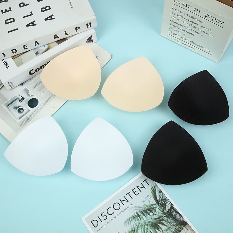 Wholesale Bra Inserts for Women, Detachable Triangle Bra Pads for Yoga Wear, Swimwear, Camisoles, High-Density Sponge Bra Cups