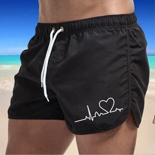Men's Quick-Dry Printed Beach Shorts — Swim Trunks, Casual Sports Shorts for Surfing and Summer Sports