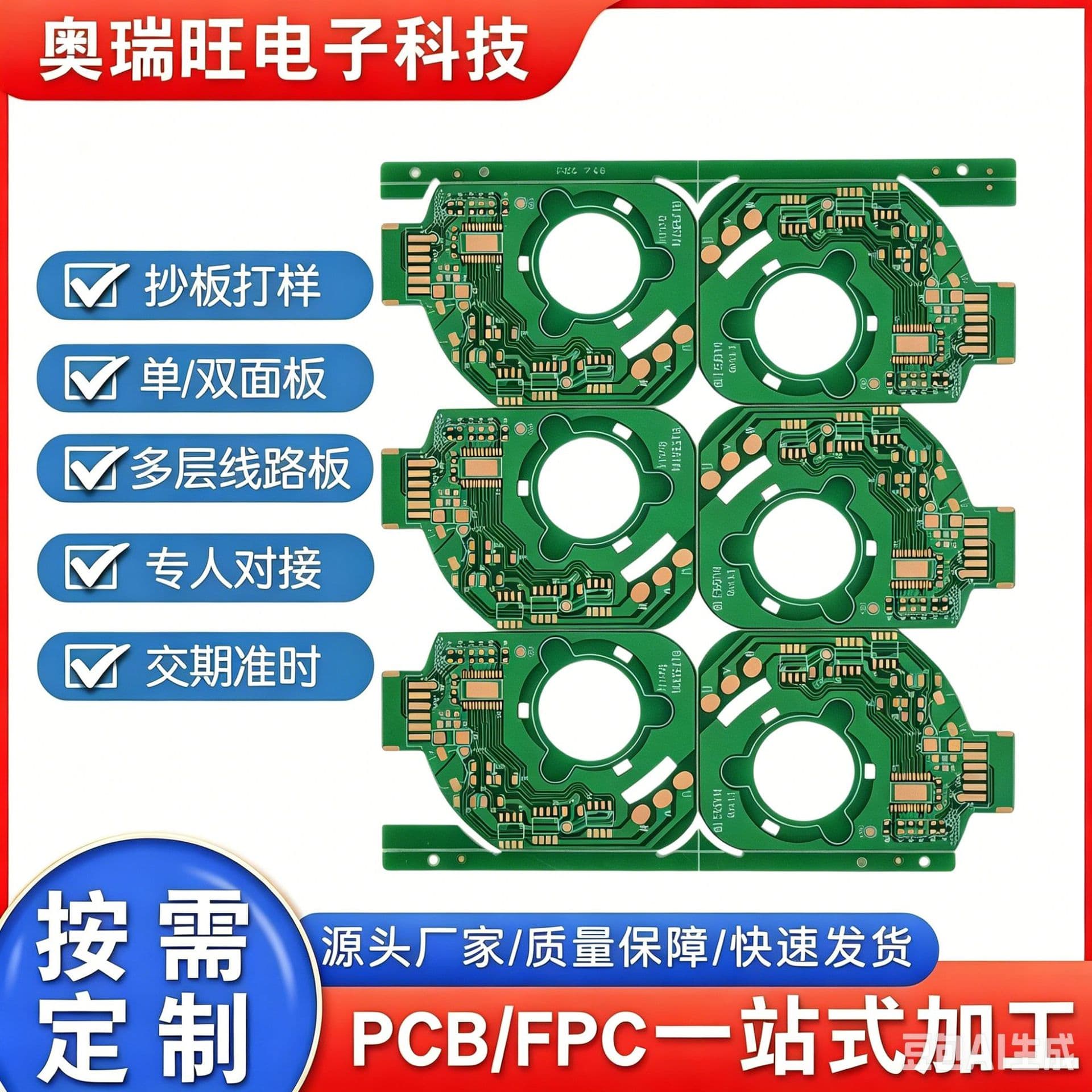 PCB Circuit Board Manufacturing FR4 Single-Sided Board Design PCB Printing / Double-Sided PCB Board Manufacturer
