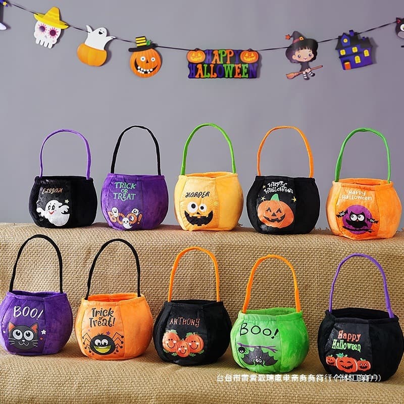 Halloween gift candy bag, children's candy gift, pumpkin bag, decorative bucket, pumpkin lantern bag, portable props