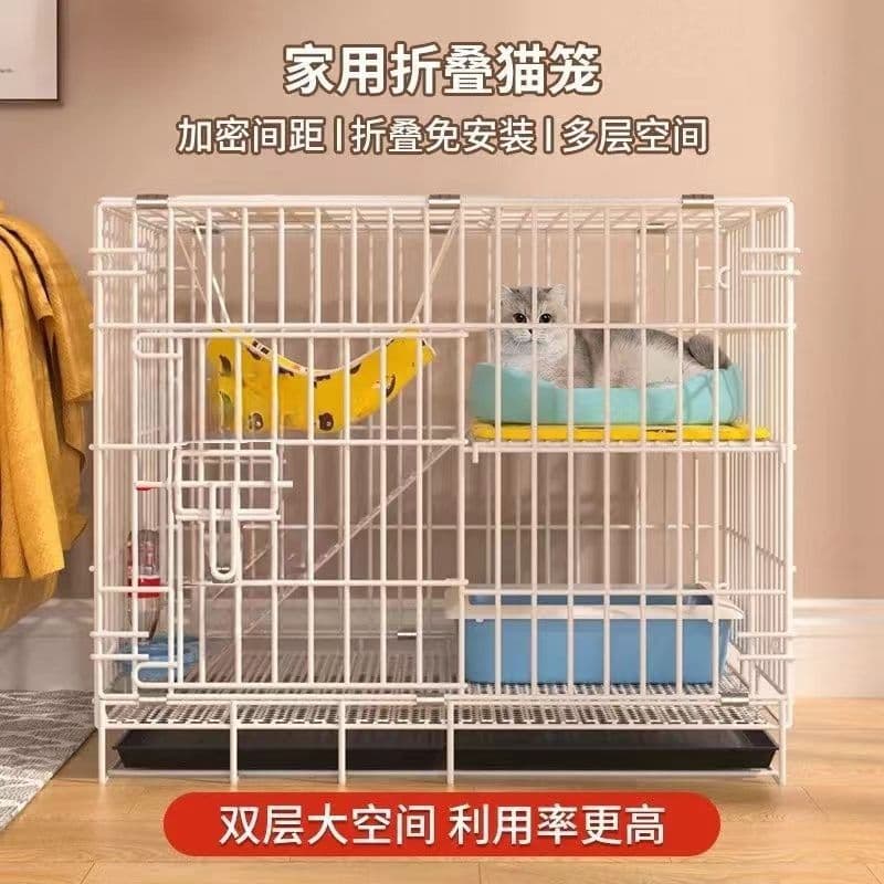 Cat Cage Double Cat Cage Cat Villa Reinforced Large Cat Cage Home Pet Cat Nest Cat House