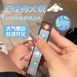 Couple Gift for Boyfriend Girlfriend Windproof Ins Cute USB Rechargeable Lighter Electric Heating Wire Lighter