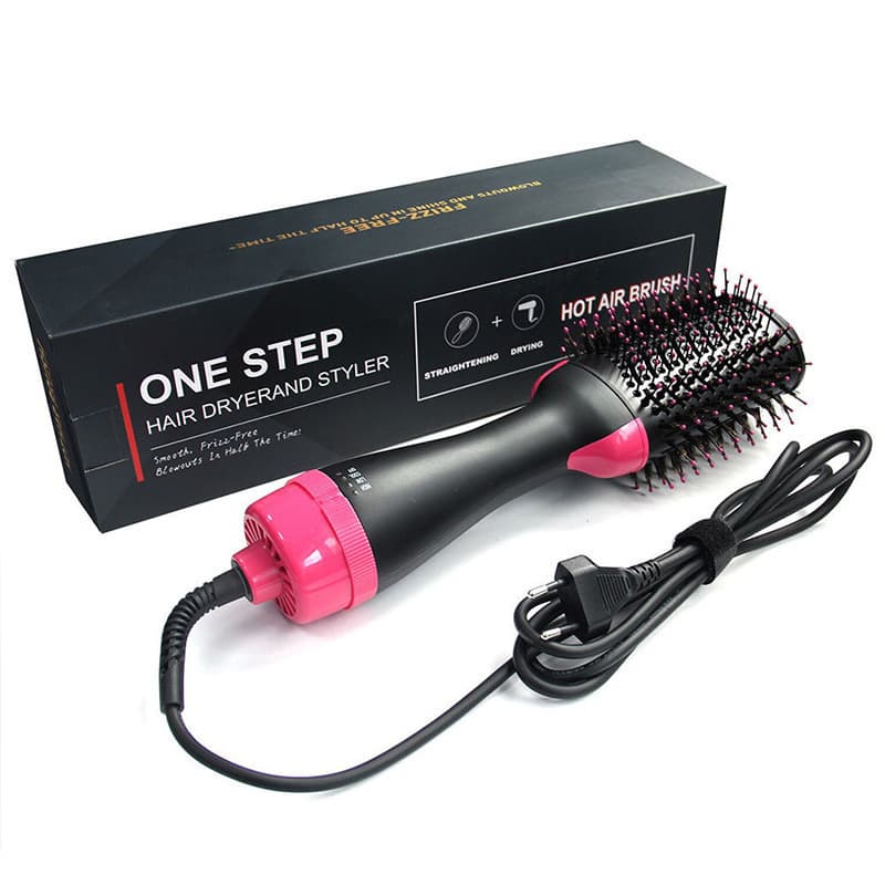Four-in-One Hot Air Brush Straightener Hairdryer Comb Multifunctional Negative Ion Blow Dryer Styling Tool for Home Use