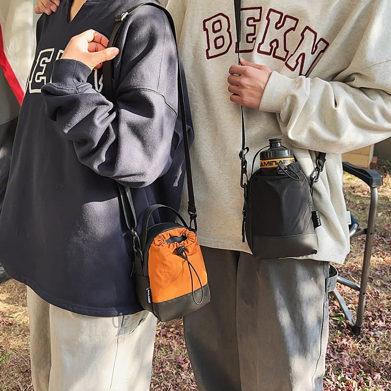 Instagram Popular Brand Small Satchel Women's Outdoor Sports Hiking Crossbody Bag Men's Drawstring Shoulder Bag Women's Small Satchel