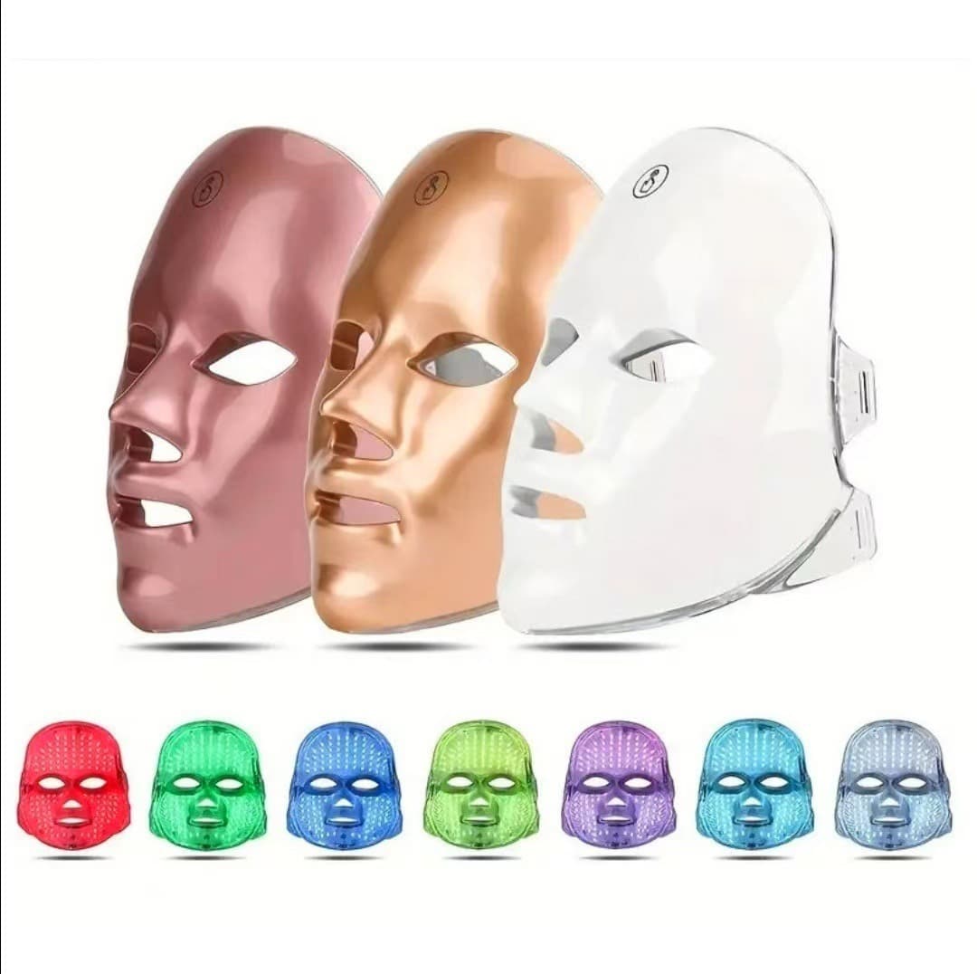 Overseas Hot Selling Beauty Face Mask 7-Color LED Light Beauty Instrument Facial Mask Home Photon Rejuvenation Device Guide