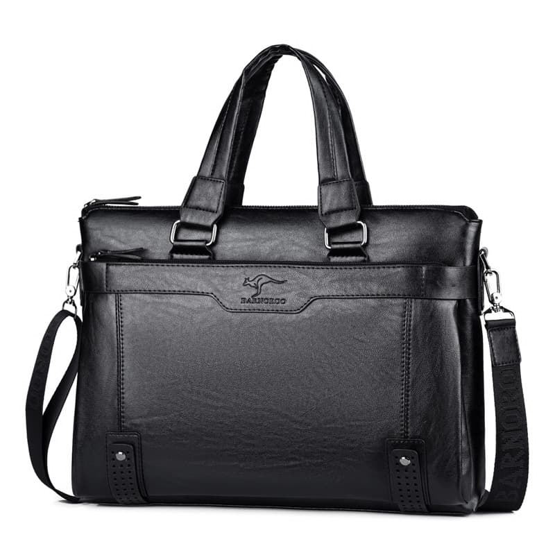 2024 New Style Horizontal Men's Crossbody Bag, Soft Leather Shoulder Bag, Handbag, Business Bag, 15-inch Laptop Bag, Factory Direct Supply
