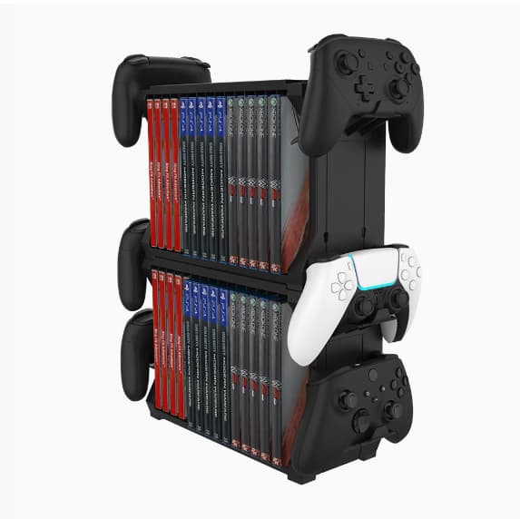 Compatible with PS5 Game Disc Holder XBOX/Switch Disc Storage Stand Controller Stand P5 Accessories
