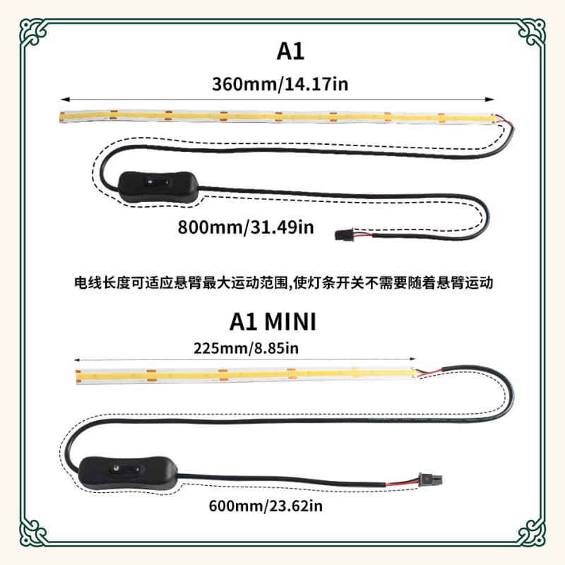 Suitable for Tuozhu A1/A1 mini LED lighting with COB24V light strip kit 3D printer accessories