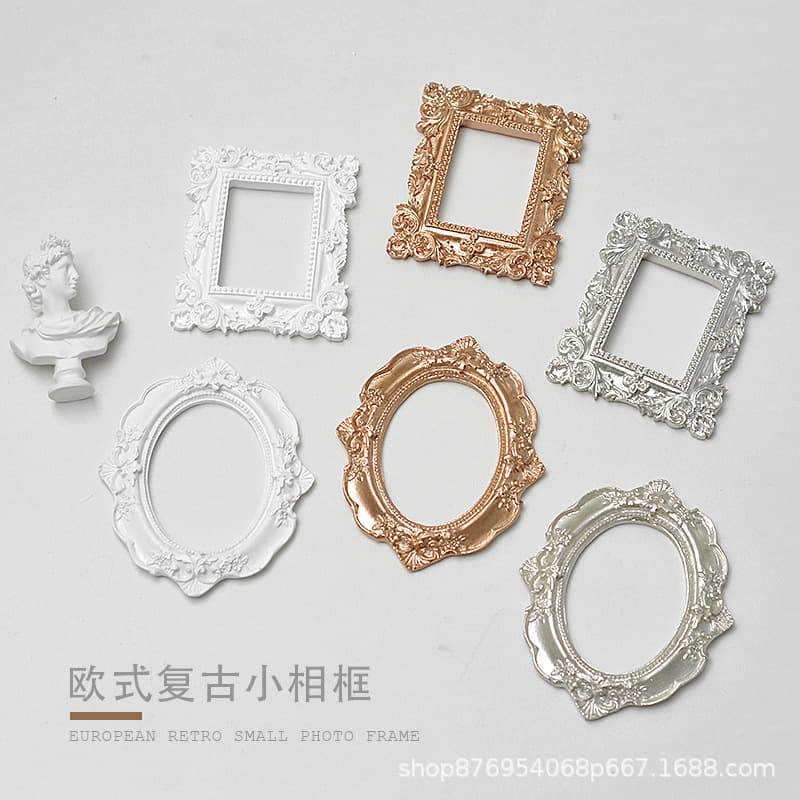 European retro mini photo frame, Gu Meiba ita bag, handmade materials and accessories, nail art decorations, photo props