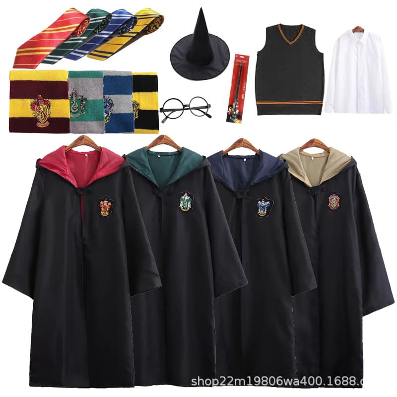 Wholesale Harry Potter Robe Harry Style Gryffindor Costume Performance Outfit Halloween Christmas Cosplay