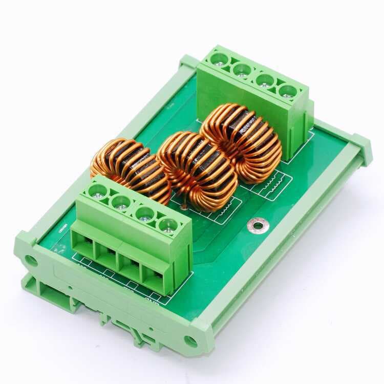 380V Three-Phase Asynchronous Motor Anti-Interference PLC Rail Mount AC Power Filter EMI Bracket