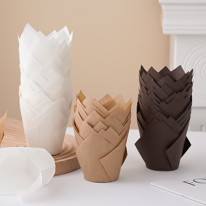 Tulip Cake Cup Food High Temperature Resistant Oil-proof Cake Cup Dessert Cup Muffin Cup Cake Paper Tray