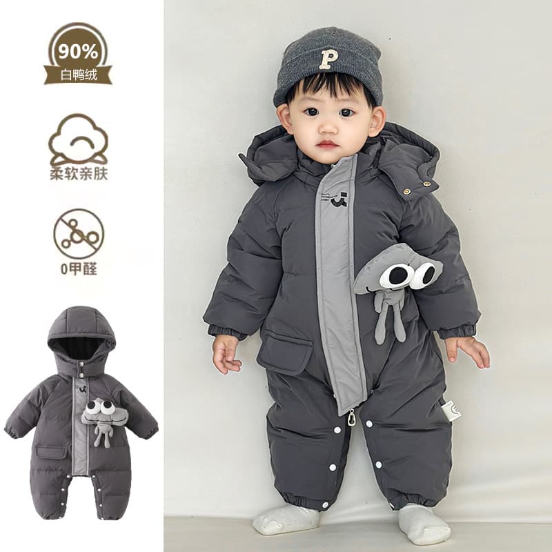 New Starting Point apparel infant winter clothing jumpsuit baby 90% white duck down down jacket newborn outerwear carrying suit