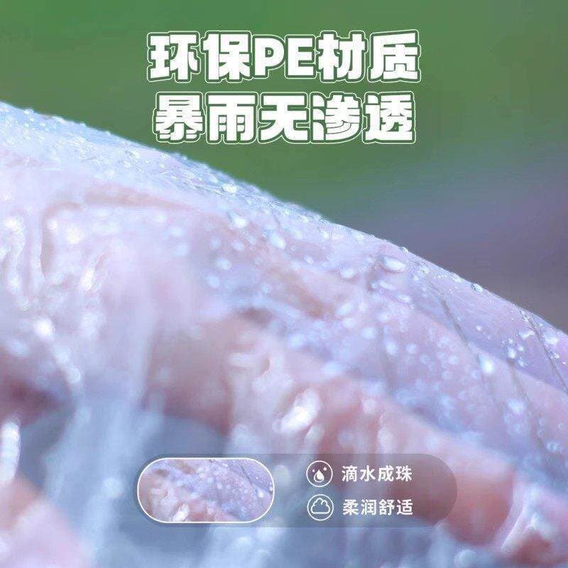 Thickened card raincoat compressed portable disposable raincoat for adults and children travel outdoor transparent poncho to prevent heavy rain