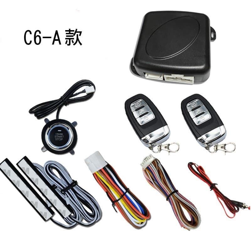 C6-A Cross-border One-key Start, Keyless Entry, Remote Start, Auto Lock While Driving + Phone Control