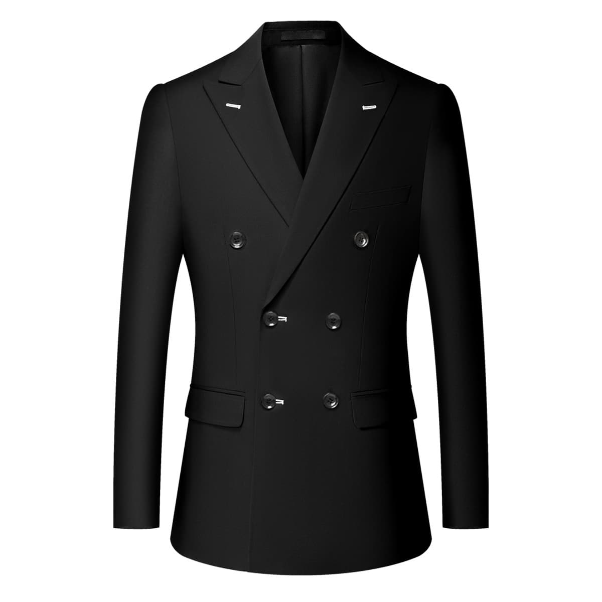 Men's Suit Set Western Wedding Double-Breasted Slim Fit Formal Tuxedo Groomsmen Business Suit Cross-Border