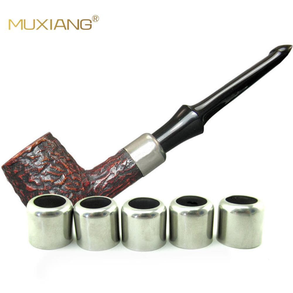 Wooden Pipe Accessories Wholesale Silver Metal Decorative Ring Mouthpiece Ferrule DIY Free Making Pipe Stem