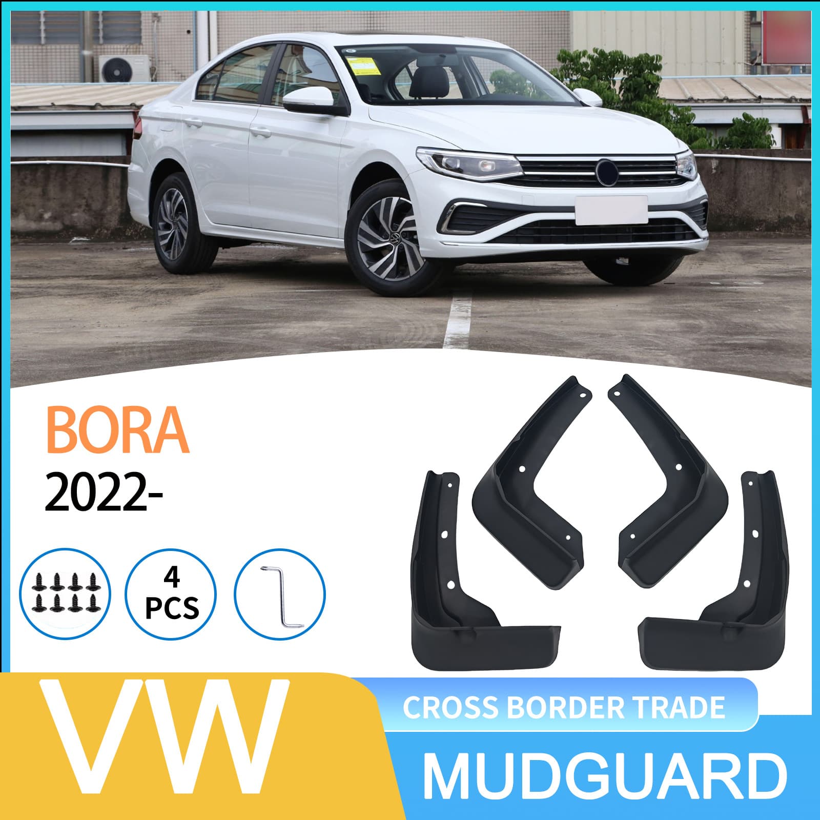 Fits Volkswagen Bora VW BORA 2022 - Export Cross-Border Car Tire Mud Flaps Drop Shipping