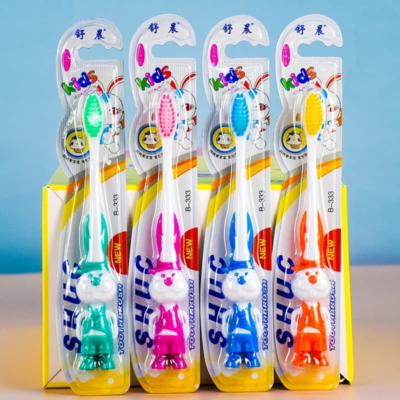Shuchen Children's Toothbrush Ultra-Soft Bristles Small Head Toothbrush for Ages 3-12 Cartoon Toothbrush Soft Bristles Premium Toothbrush