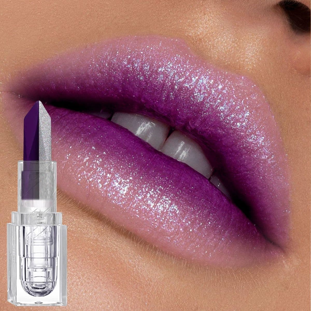 Cross-border Soft Matte Two-Tone Two-in-One Lipstick, Long-Lasting Non-Stick Cup, Pearlescent Polarized Matte Lip Mud Lipstick Wholesale