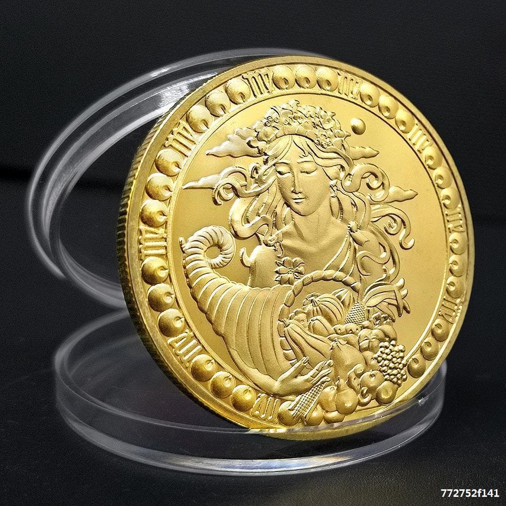 12 Zodiac Commemorative Coin Cross-Border Commemorative Medal Gold Metal Craft Gold-Plated Badge Medal Wholesale Factory