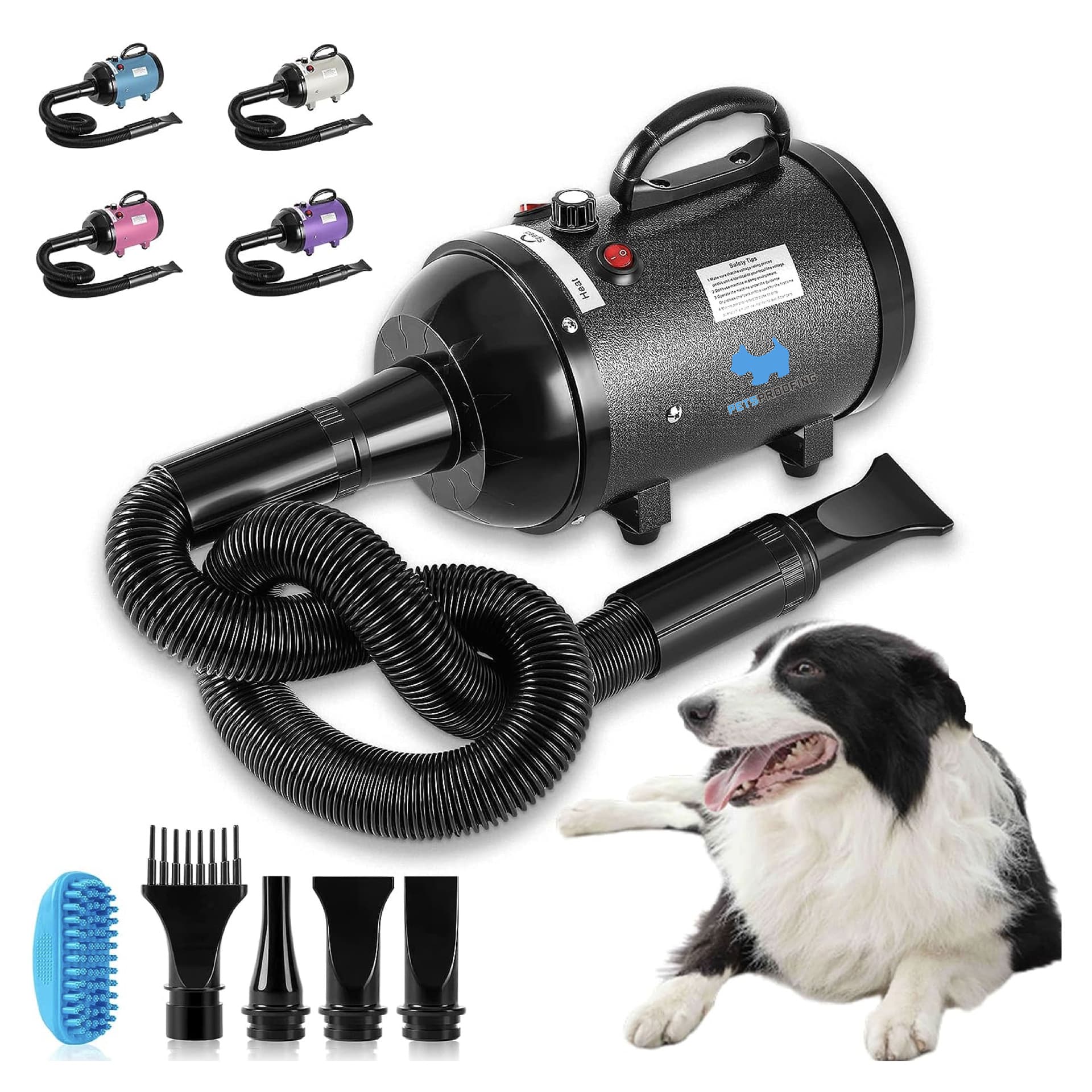 Baichong Single Motor Pet Blow Dryer, Variable Speed, Eco-Friendly and Energy-Saving, Efficiently Dries Pet Hair for Pet Shops