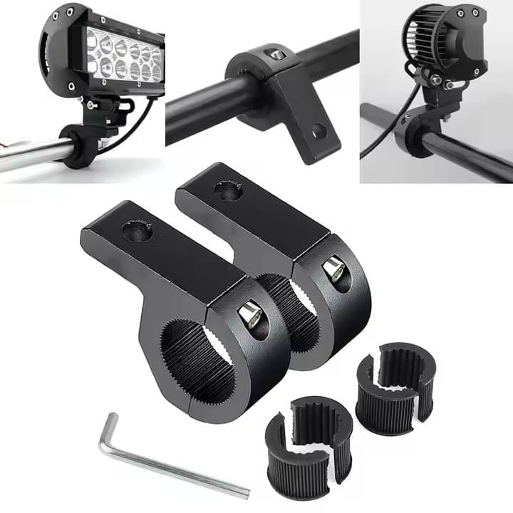 Motorcycle Spot Light Bracket Bumper Guard Fixed Pipe Clamp LED Light Expansion Accessory Electric Vehicle Round Tube Clamp