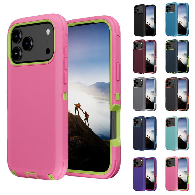 For Apple iPhone 17 Pro Max, Three-Proof Robot Anti-Drop Phone Case, Three-In-One Full Protection Cover