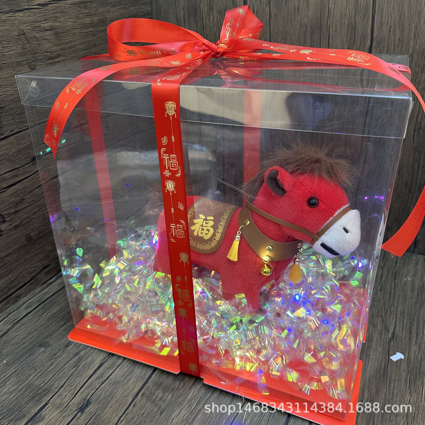 Moving new house living room decoration zodiac horse mascot ornaments Spring Festival opening soon rich and blessed gift box