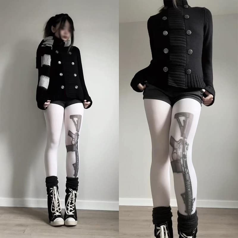 European and American cross-border wholesale knitted sweaters subculture wear autumn and winter dark gothic sweaters