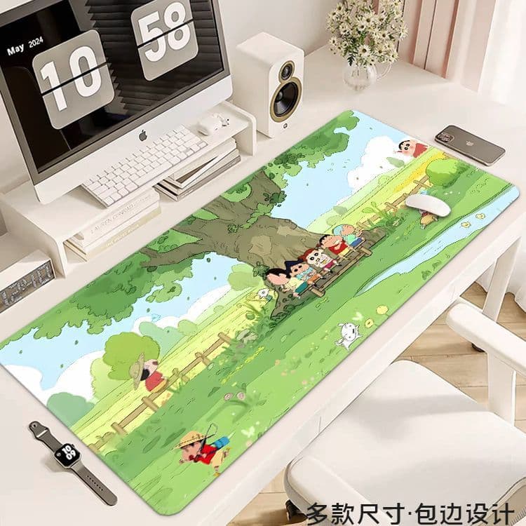 Crayon Shin-chan Mouse Pad Extra Large E-Sports Computer Keyboard Desk Pad Cute Office Home Mouse Pad for Girls