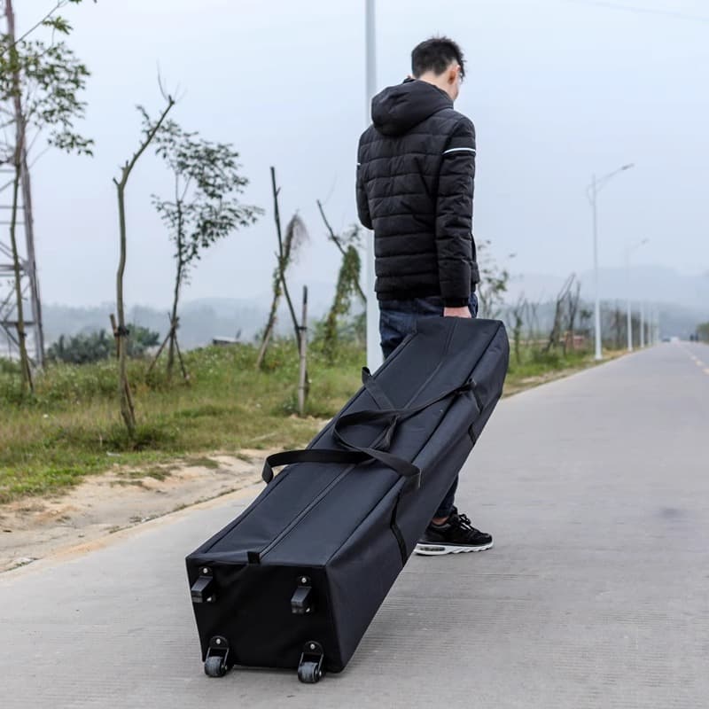 Trade Show Tent Wheeled Bag Four-Leg Canopy Rolling Bag Thickened Waterproof Four-Corner Canopy Storage Bag with Wheels