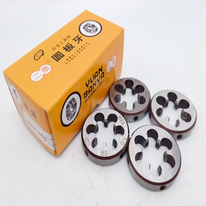 Erquan Thread Tools, Round Dies Alloy Steel Hand Round Dies M3M4M5M6M8M10M12M20M30M42