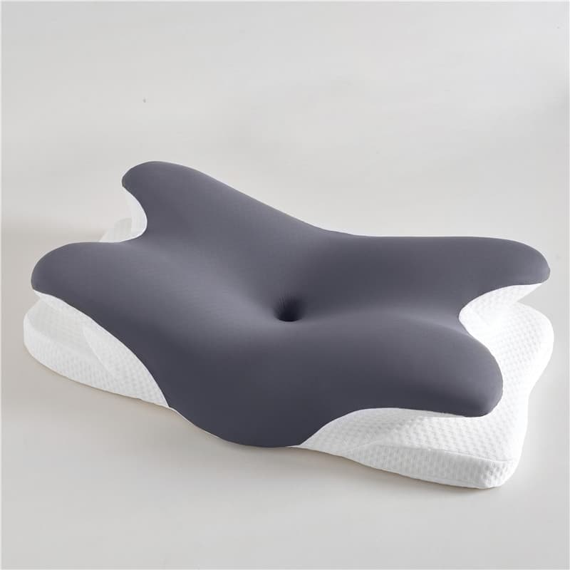 Cross-border Best-selling Memory Foam Pillow Breathable Cervical Support Ergonomic Pillow Zero Pressure Slow Rebound Butterfly Shape Travel Memory Pillow