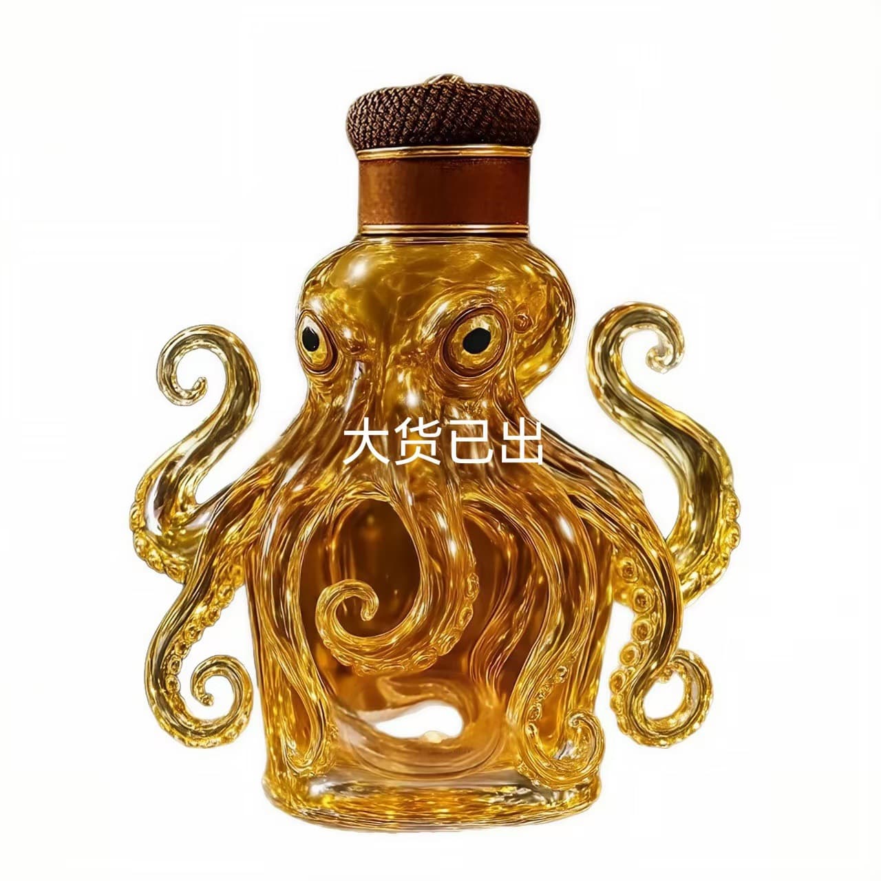 Standalone Site Bestseller Octopus-Shaped Whiskey Bottle, Cute Octopus Design